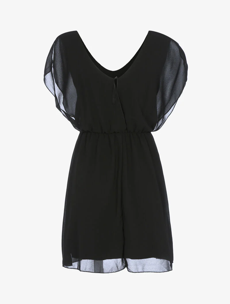 Robe patineuse en voile - noir - Image 2