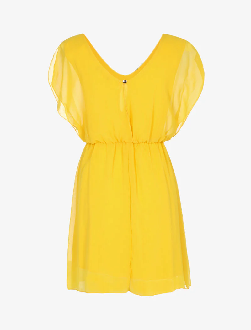 Robe patineuse en voile - jaune - Image 6