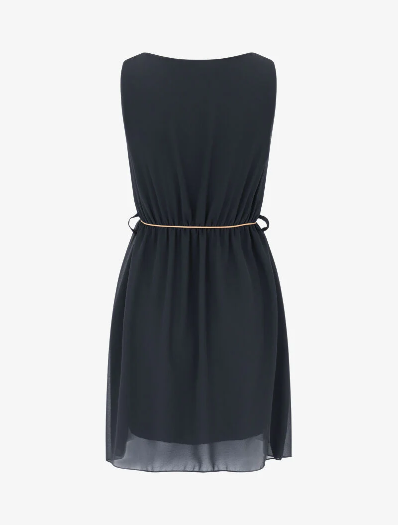 Robe patineuse en voile - Noir - Image 2