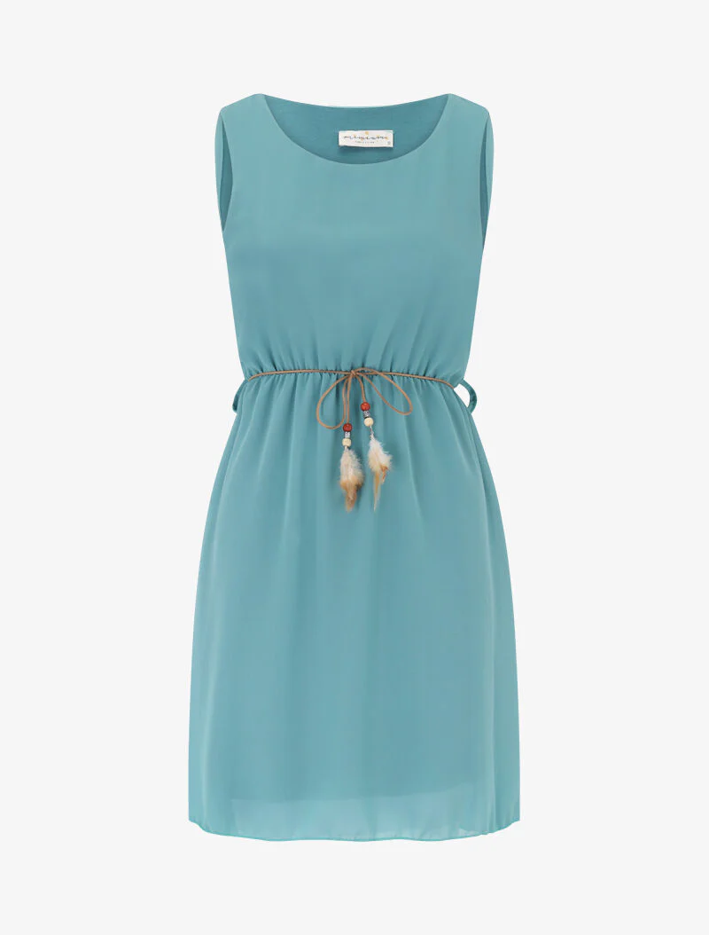 Robe patineuse en voile - Turquoise
