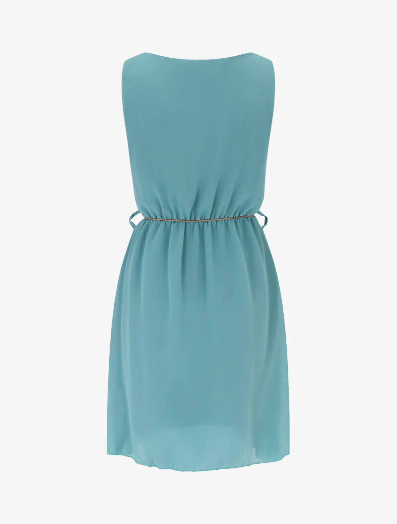 Robe patineuse en voile - Turquoise - Image 2