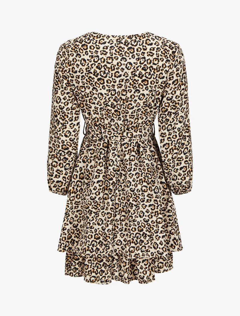 Robe patineuse imprimé léopard - Beige/noir - Image 2