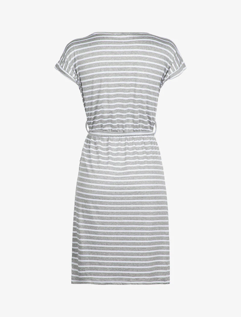 Robe patineuse rayée - gris clair - Image 2
