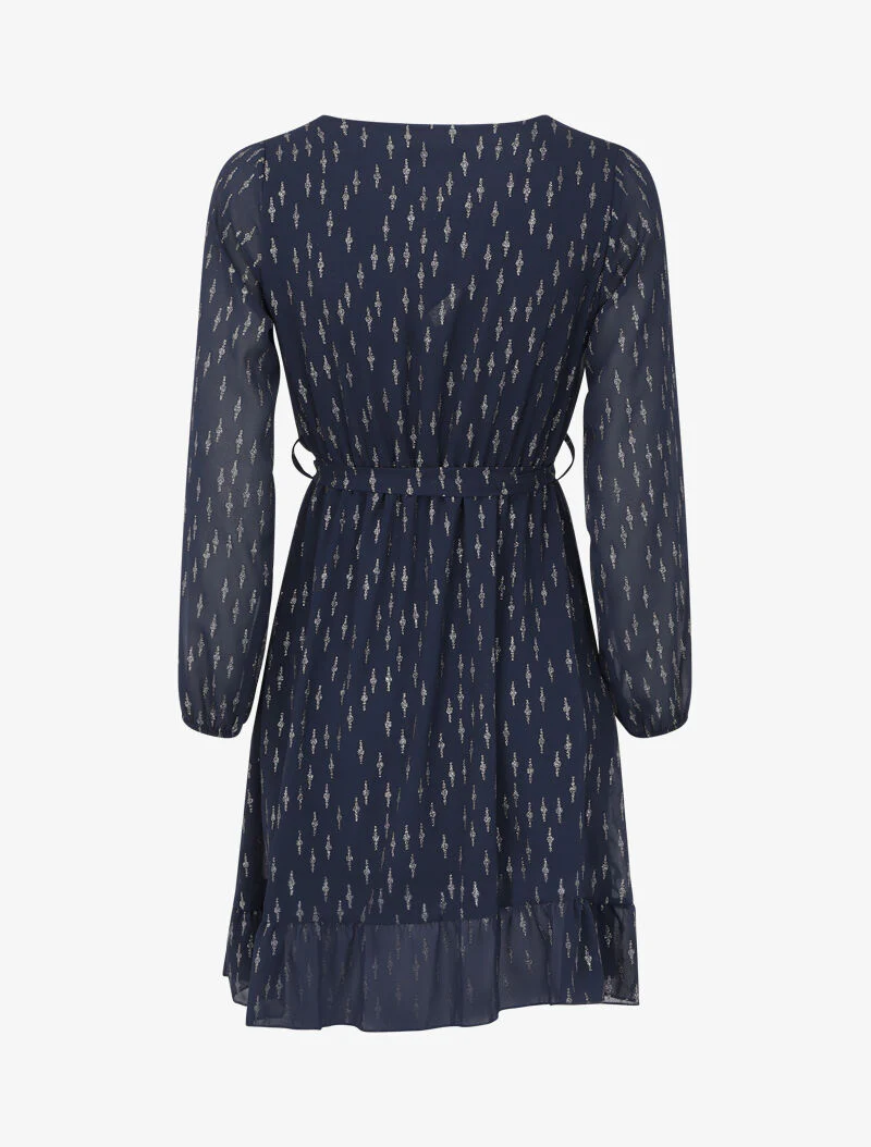 Robe patineuse volantée à motifs irisés - Marine - Image 2