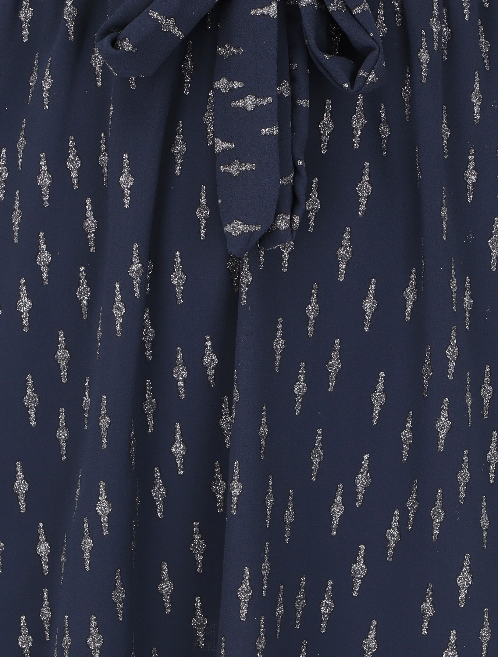 Robe patineuse volantée à motifs irisés - Marine - Image 3