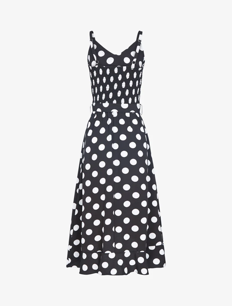 Robe portefeuille à pois - noir - Image 2