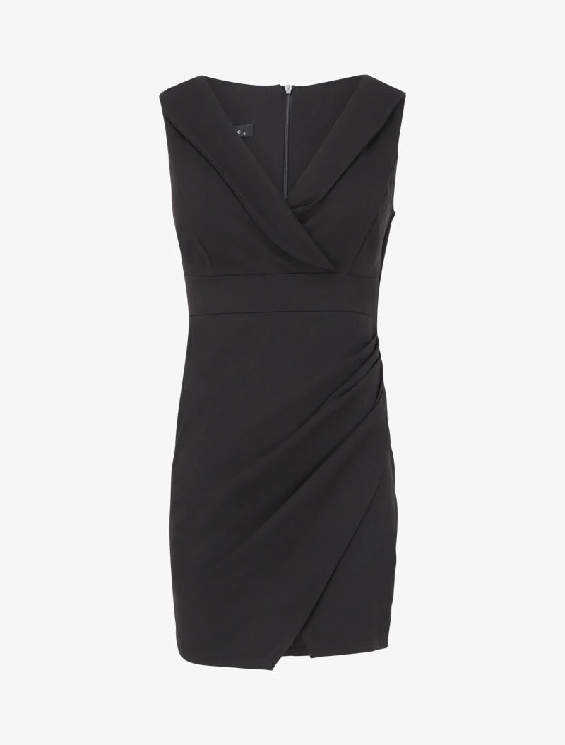 Robe portefeuille cache coeur - Noir