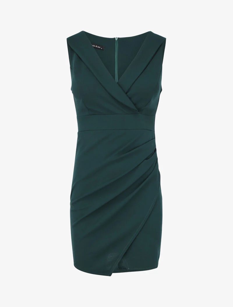 Robe portefeuille cache coeur - Vert