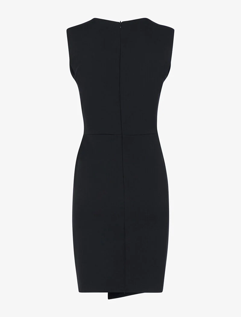 Robe portefeuille taille froncée - noir - Image 5