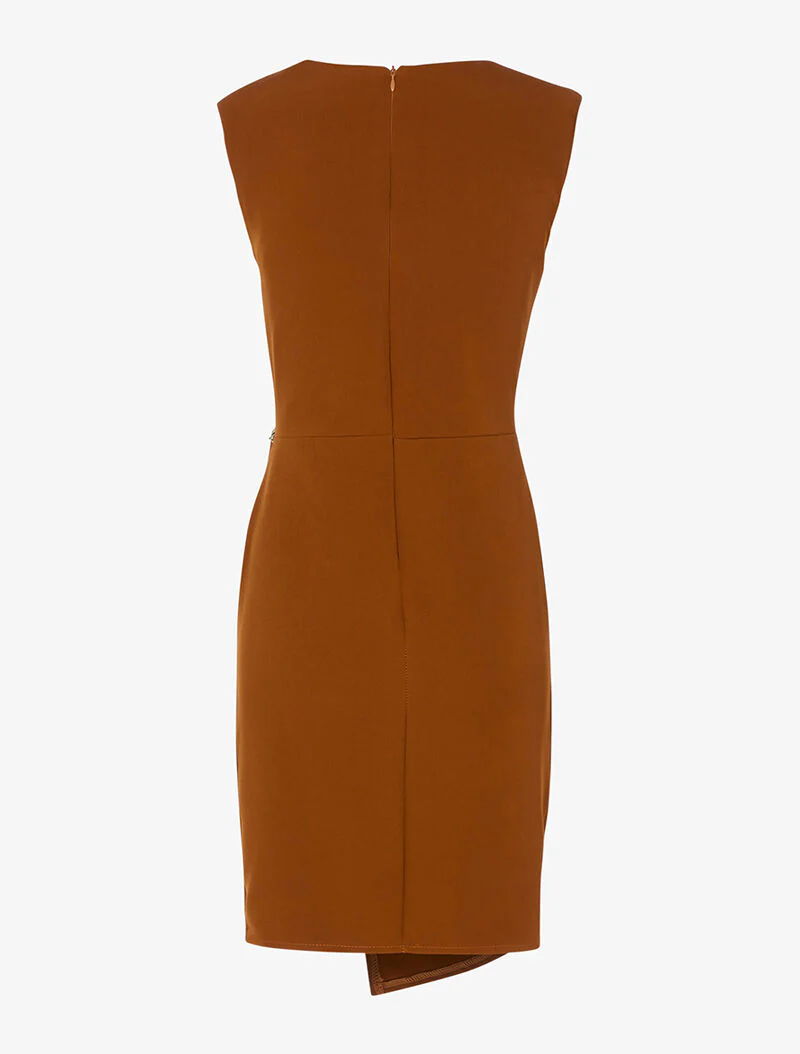 Robe portefeuille taille froncée - terre de sienne - Image 2