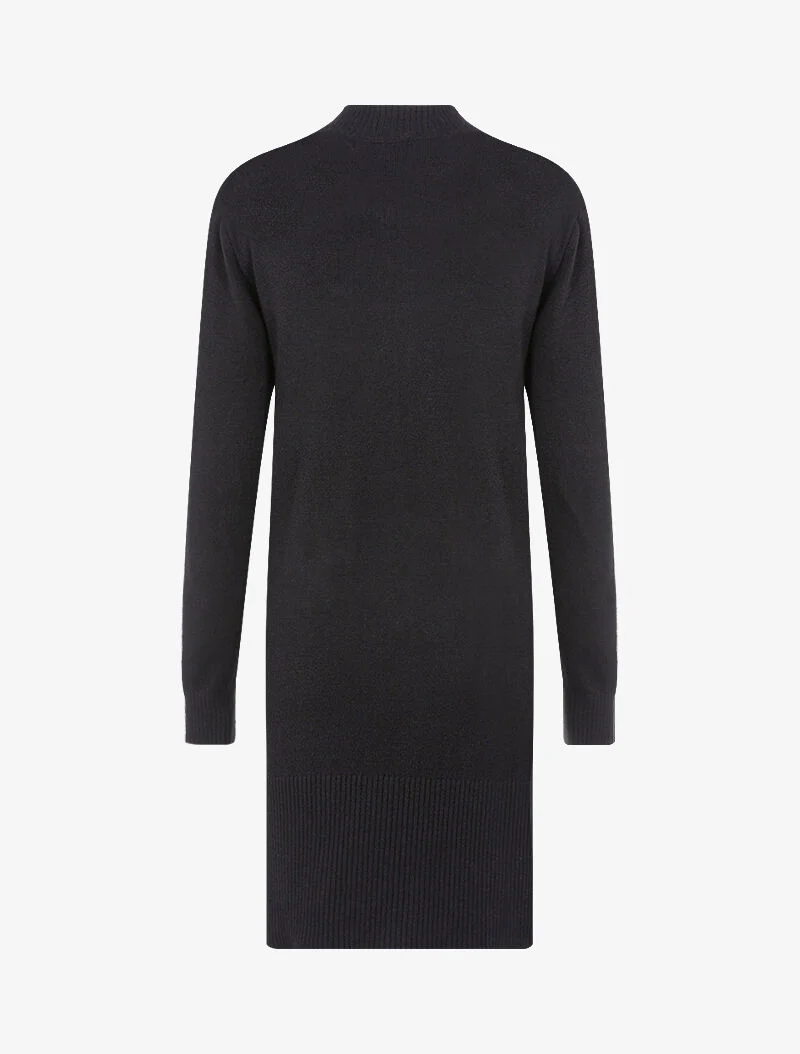 Robe pull à bandes entrelacées - noir - Image 2