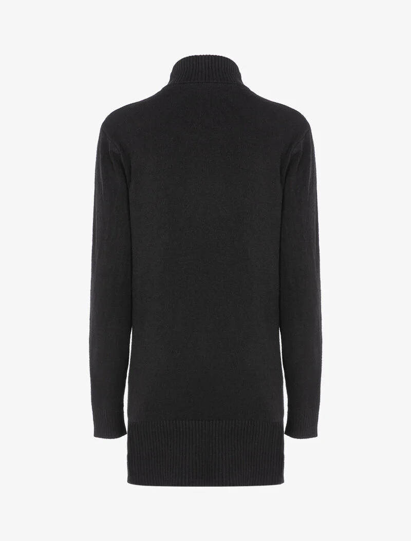 Robe pull à bandes texturées - noir - Image 2