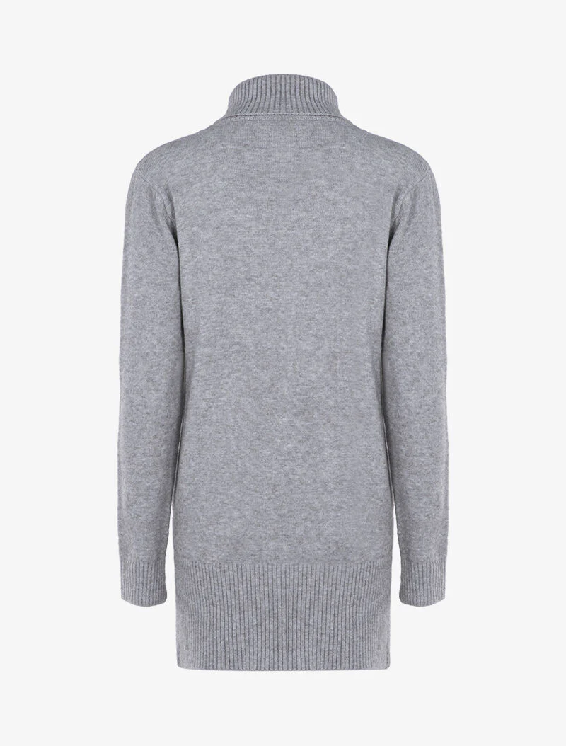 Robe pull à bandes texturées - gris clair - Image 2