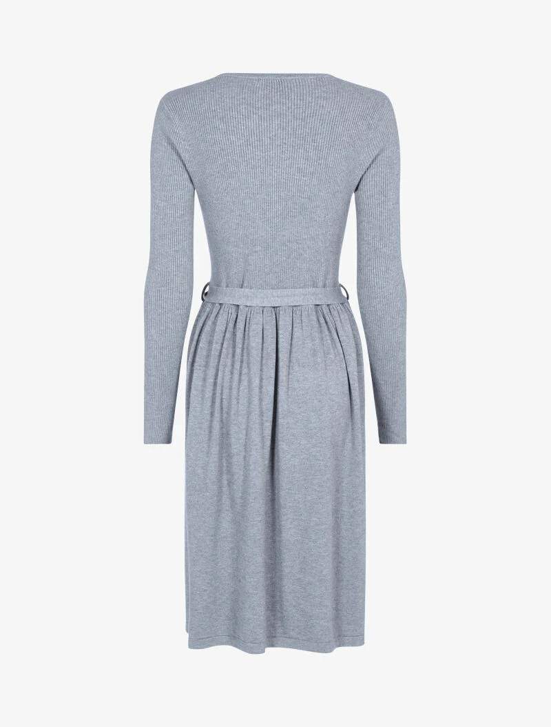Robe-pull à buste boutonné - gris - Image 3