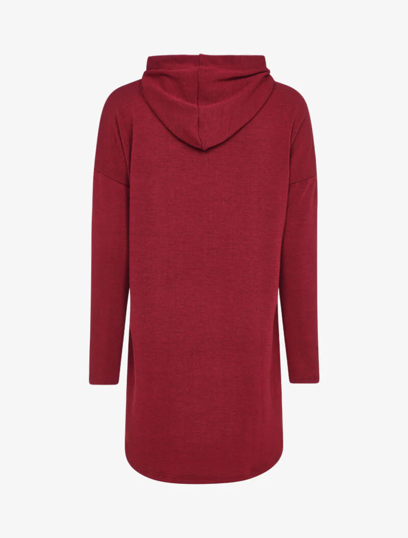 Robe pull à capuche - Bordeaux - Image 2