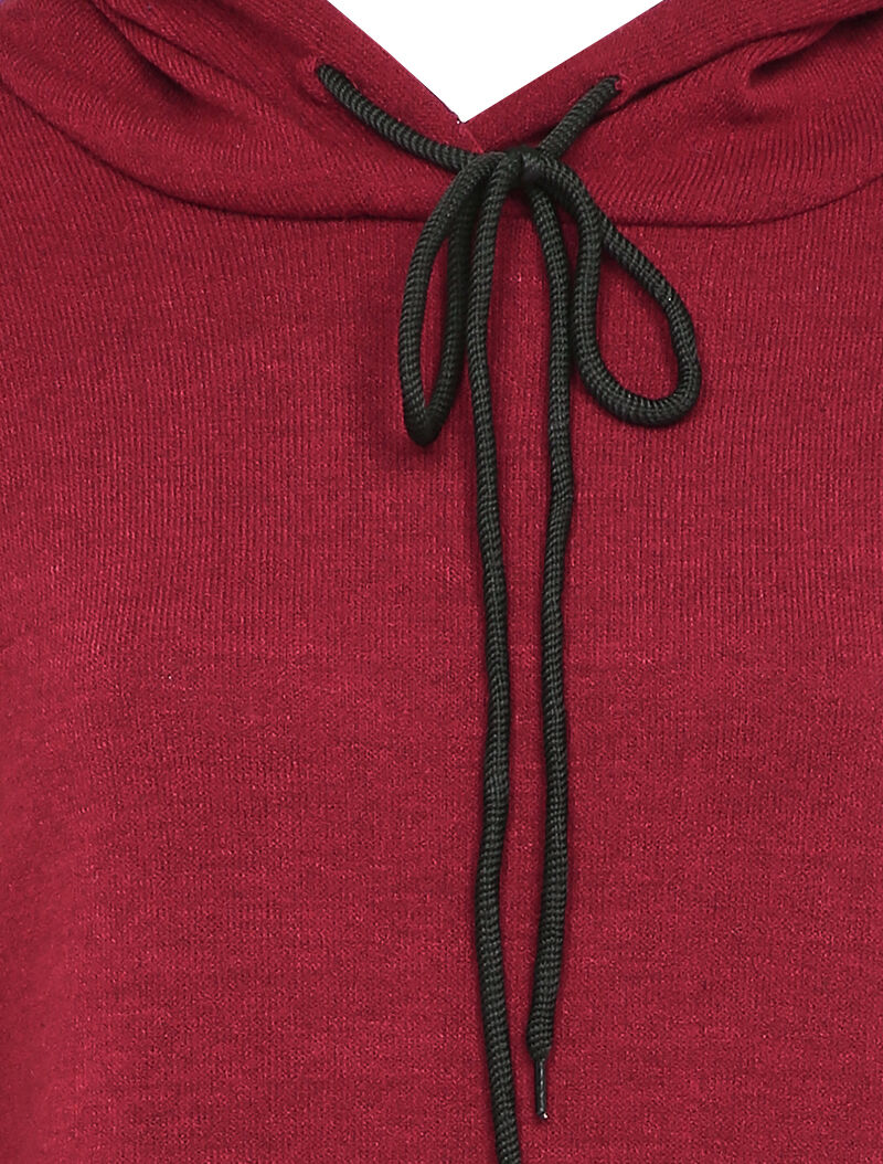 Robe pull à capuche - Bordeaux - Image 3