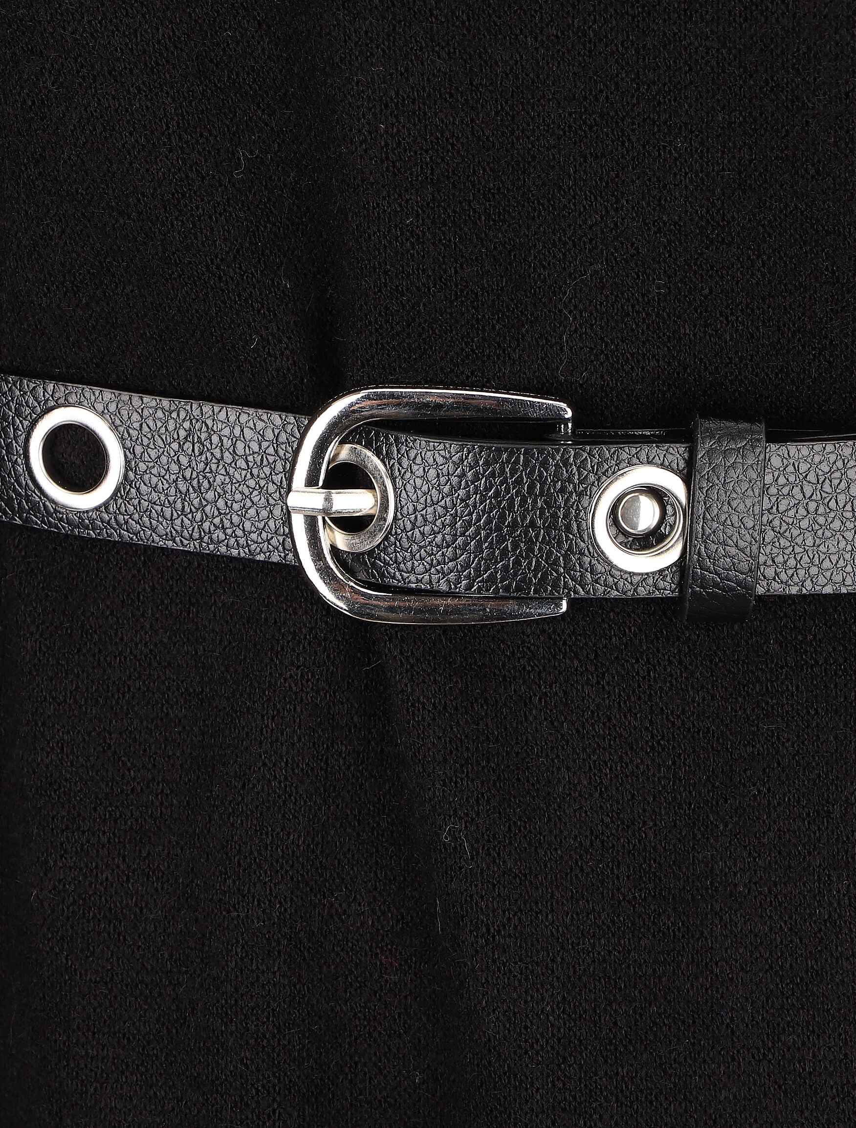 Robe pull à col roulé - Noir - Image 3