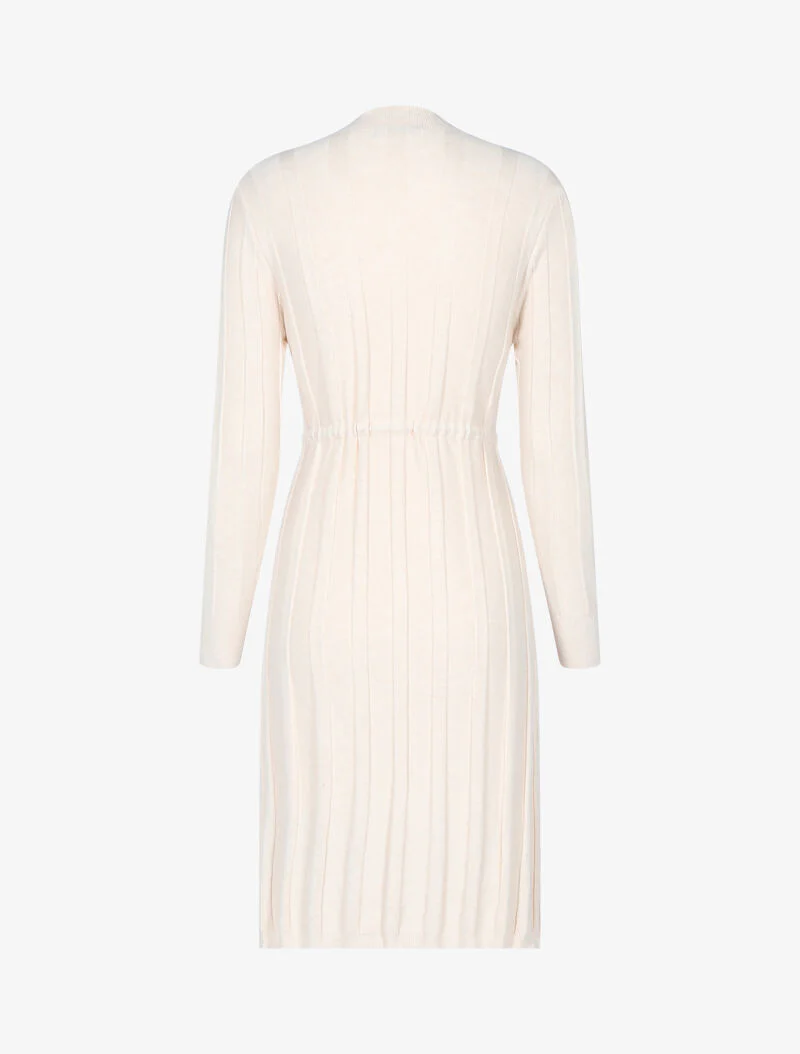 Robe pull à cordon de serrage - beige - Image 2