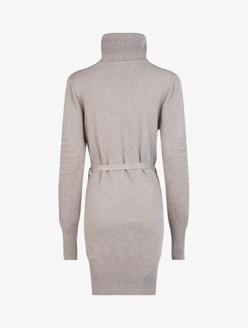 Robe-pull à détails tressés et relief - taupe - Image 3