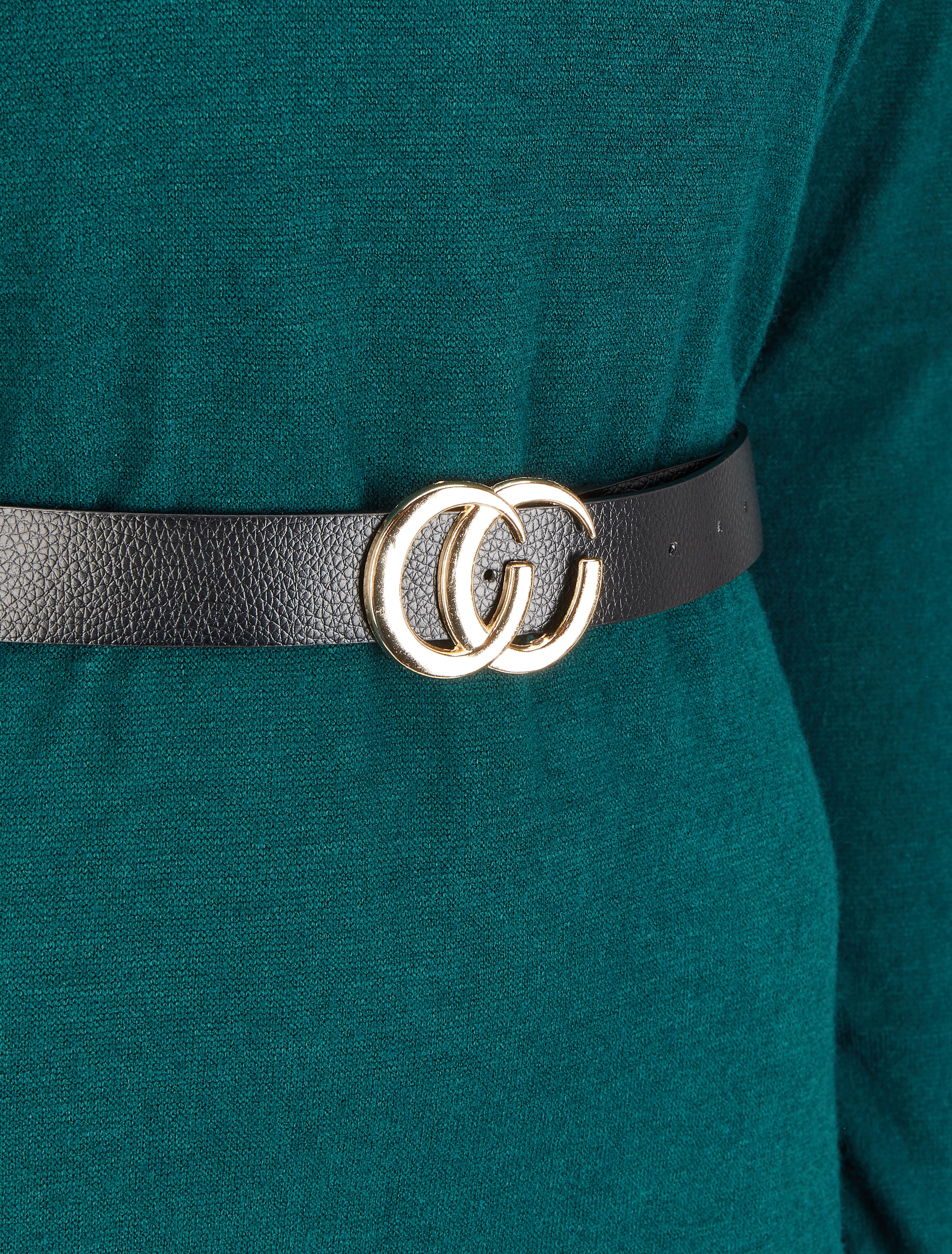 Robe pull à dos ouvert et détail torsadé - Vert sapin - Image 3