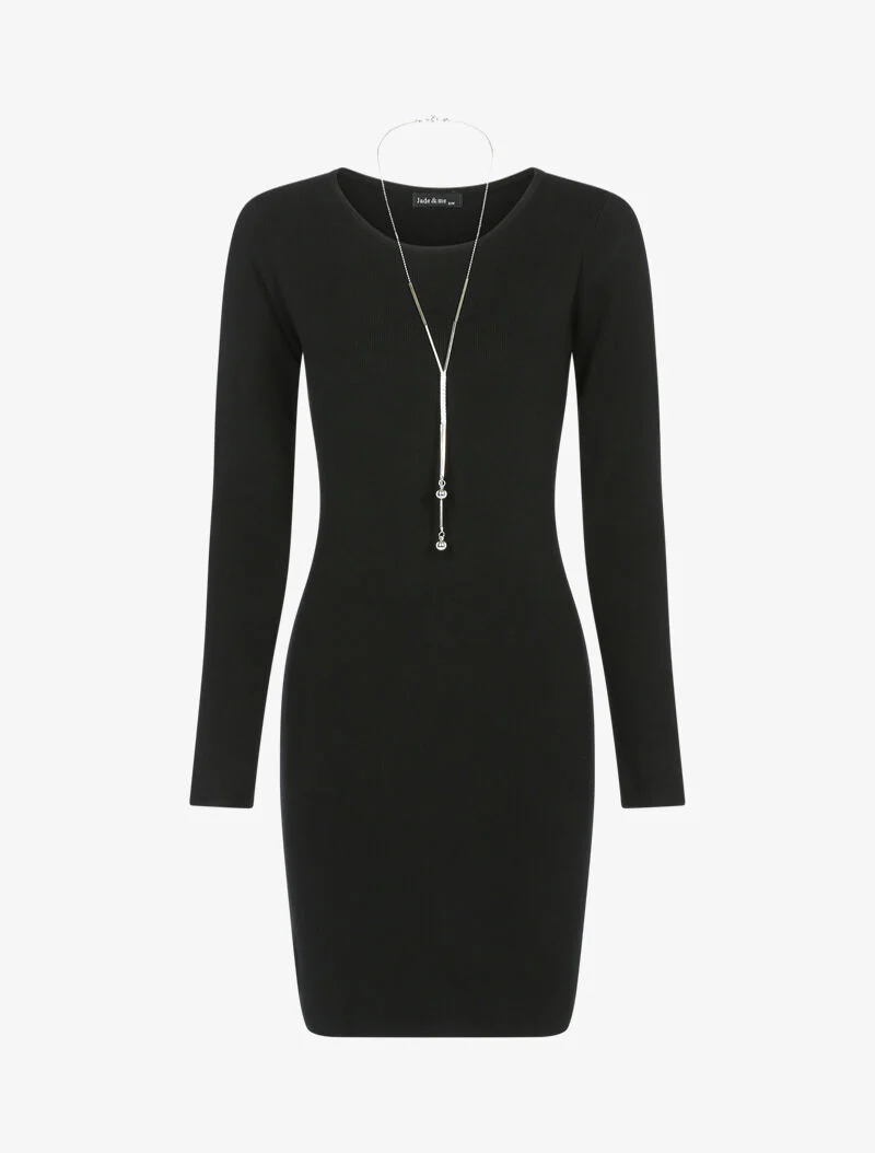 Robe pull basique - noir