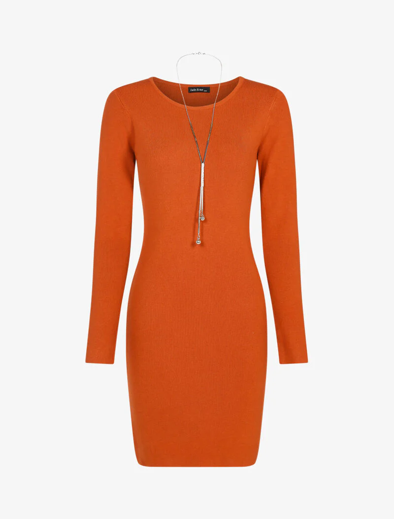 Robe pull basique - orange
