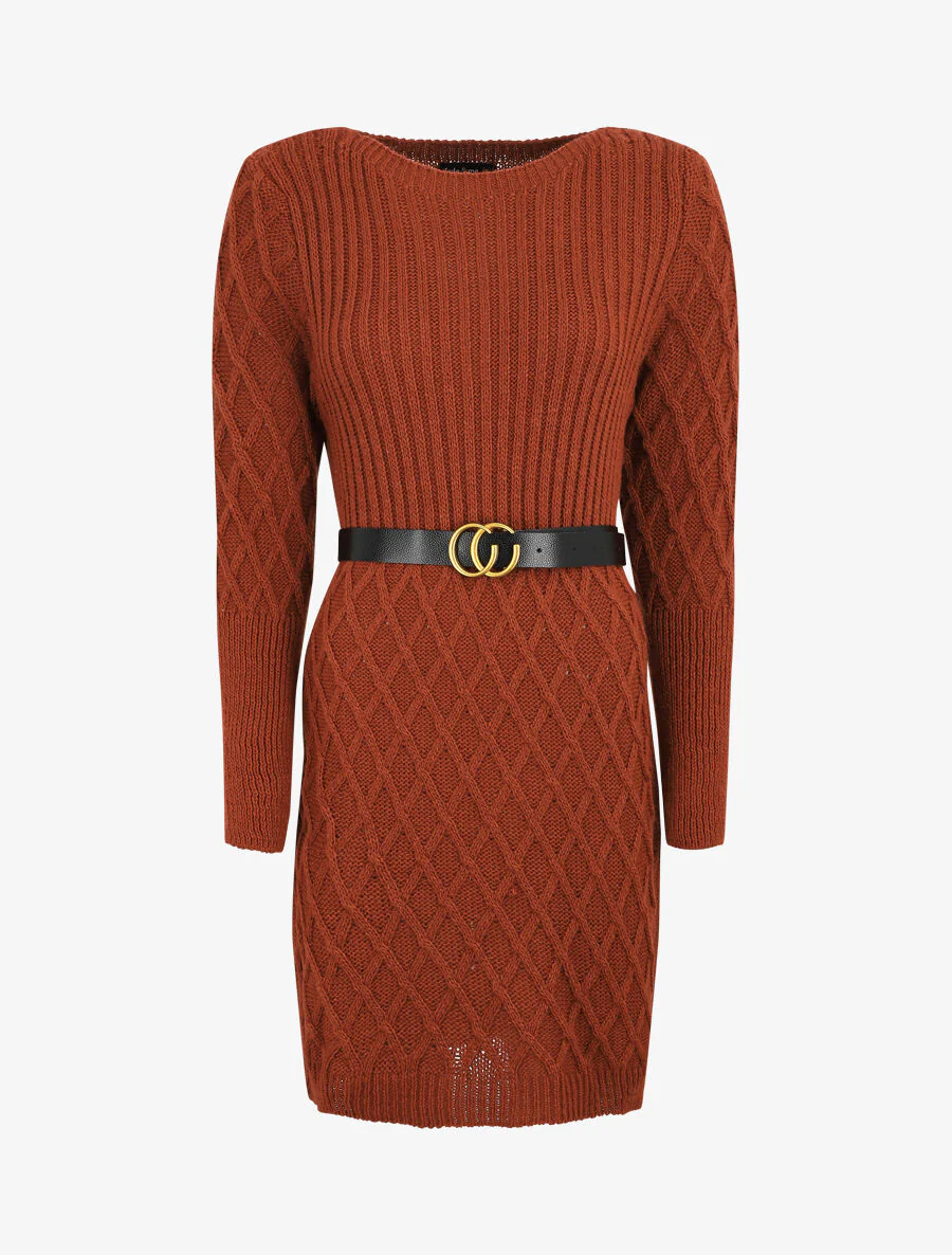 Robe pull courte - Rouille