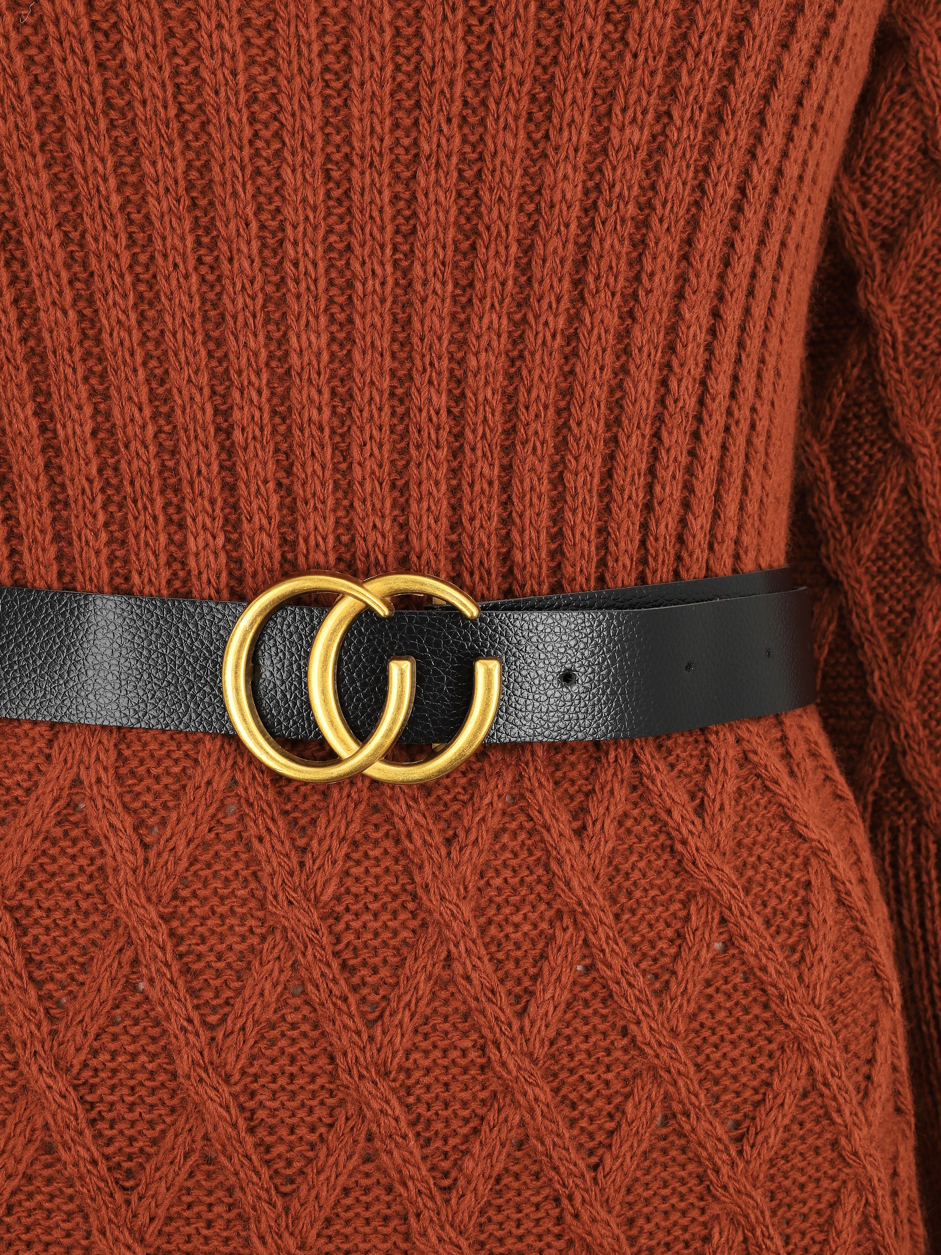 Robe pull courte - Rouille - Image 3