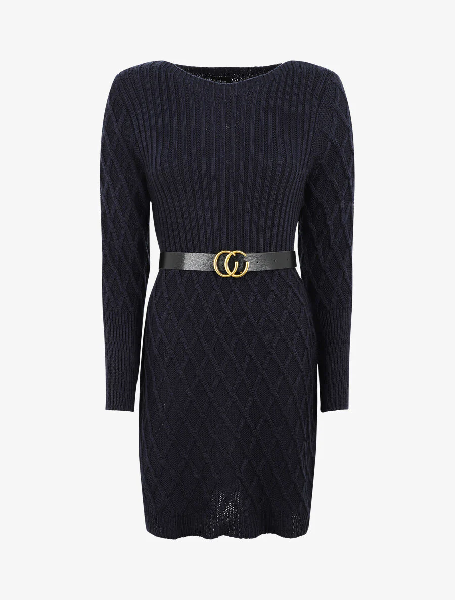 Robe pull courte - Marine