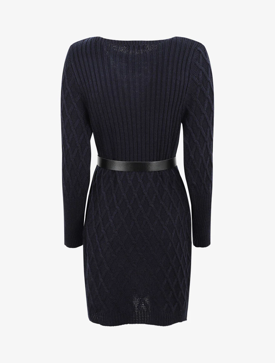 Robe pull courte - Marine - Image 2