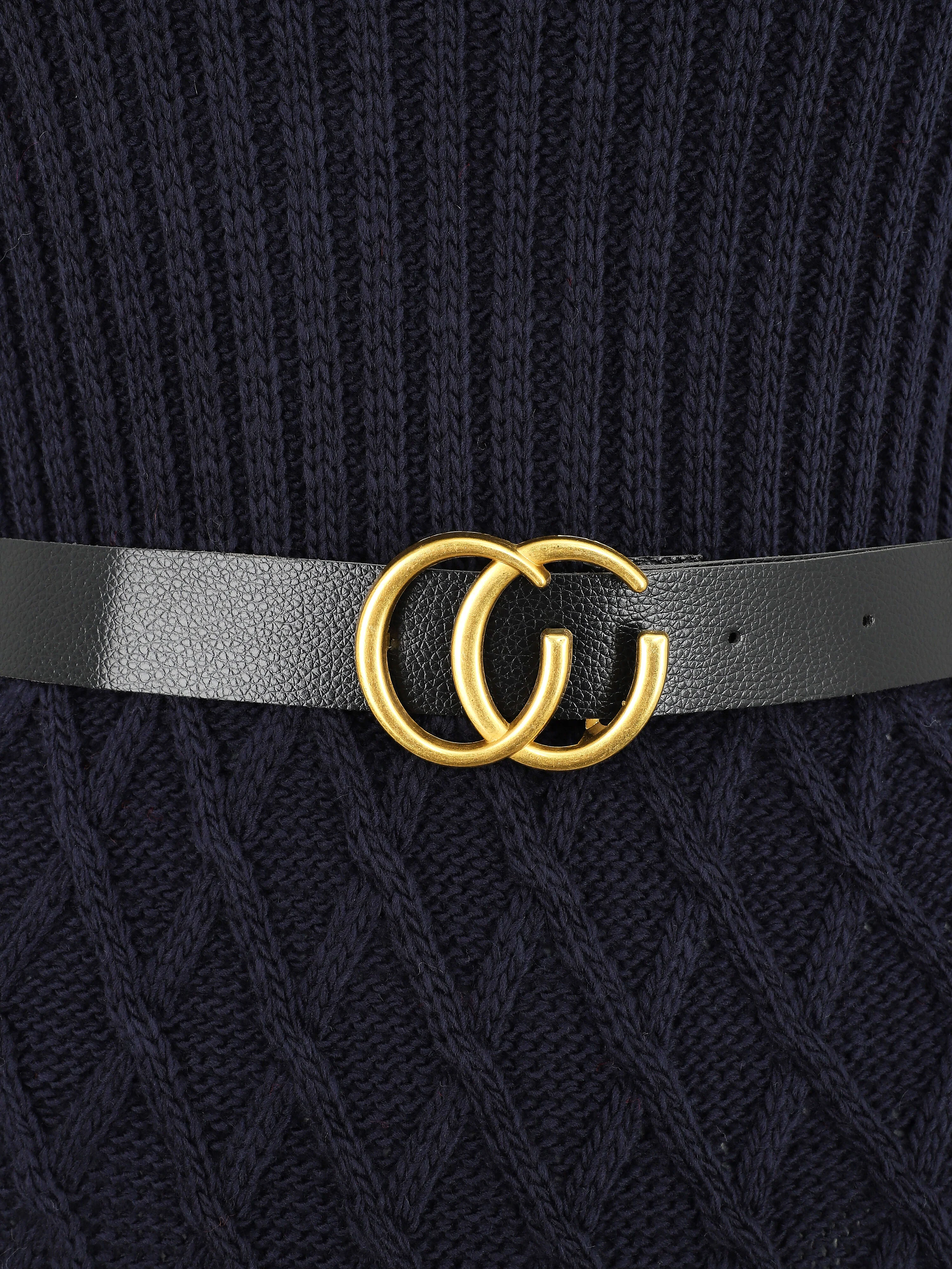 Robe pull courte - Marine - Image 3