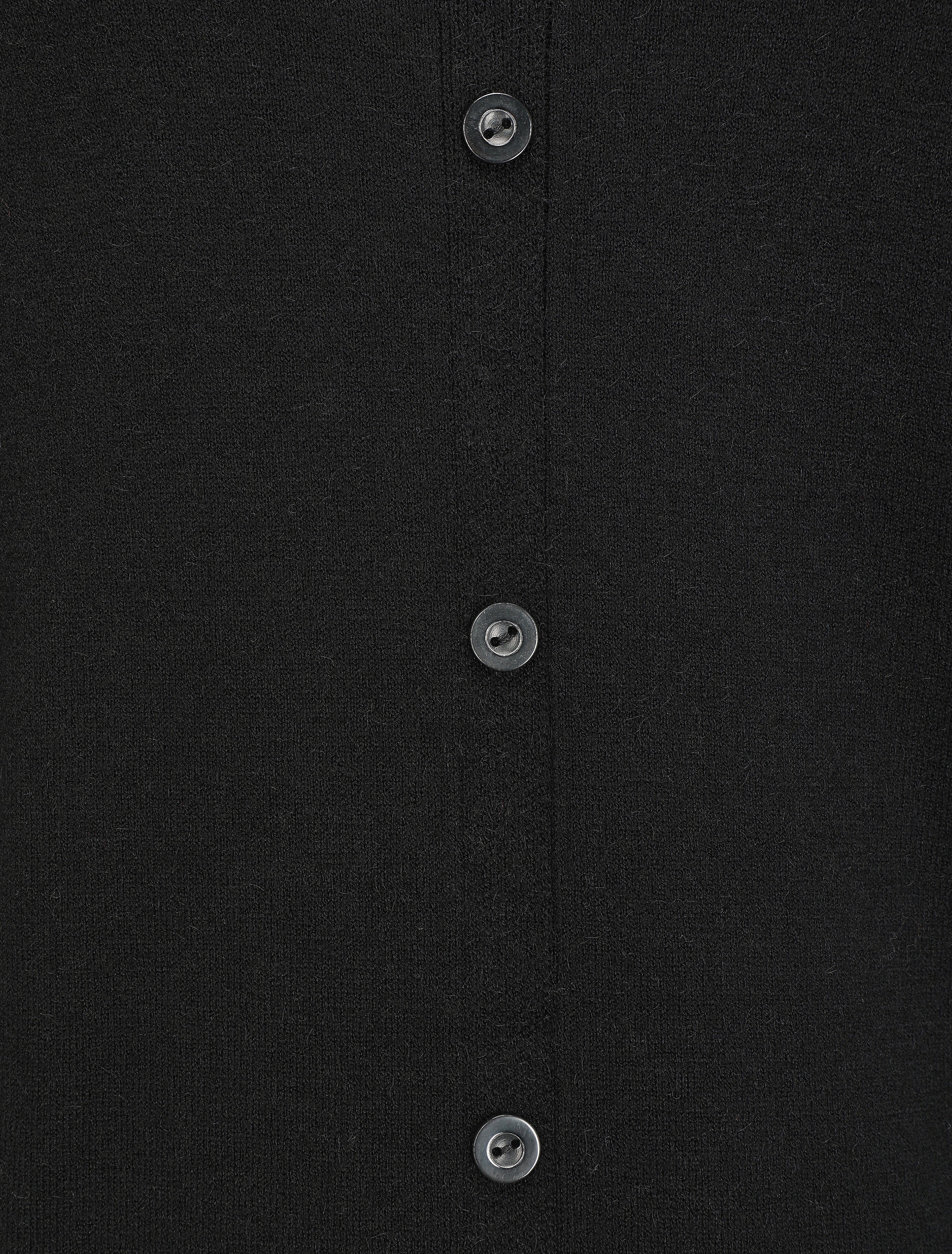 Robe pull mi-longue à boutons décoratifs au dos - Noir - Image 3
