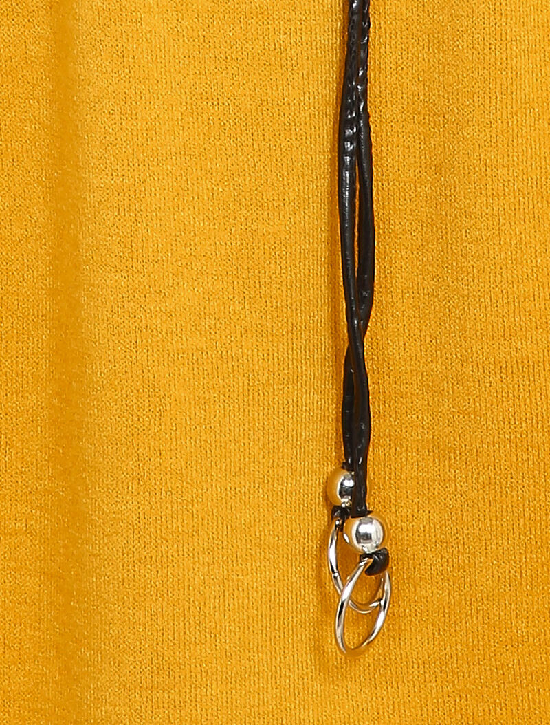Robe pull oversize à manches dolman - Moutarde - Image 3