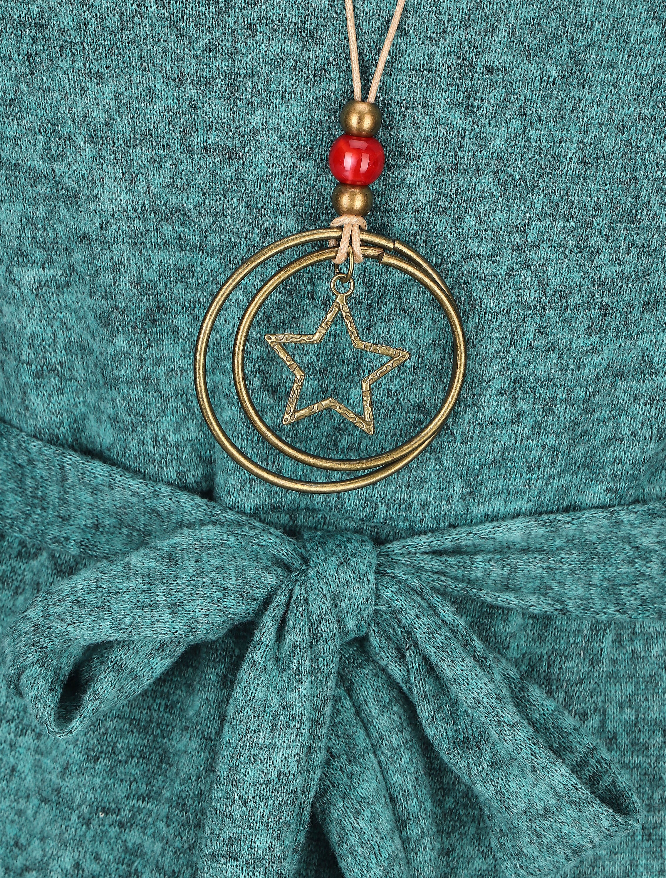 Robe pull style portefeuille - Vert - Image 3