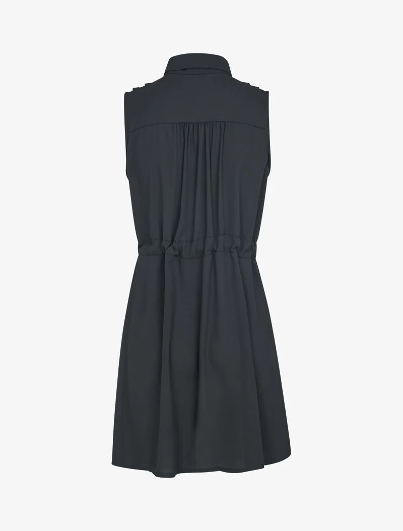 Robe sans manches en voile transparent - noir - Image 2