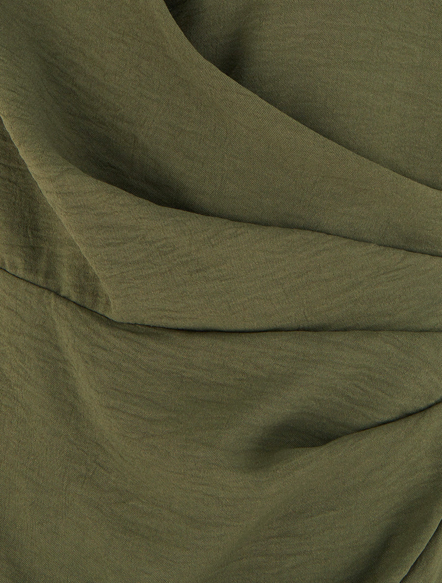 Robe sans manches style portefeuille - Kaki - Image 3
