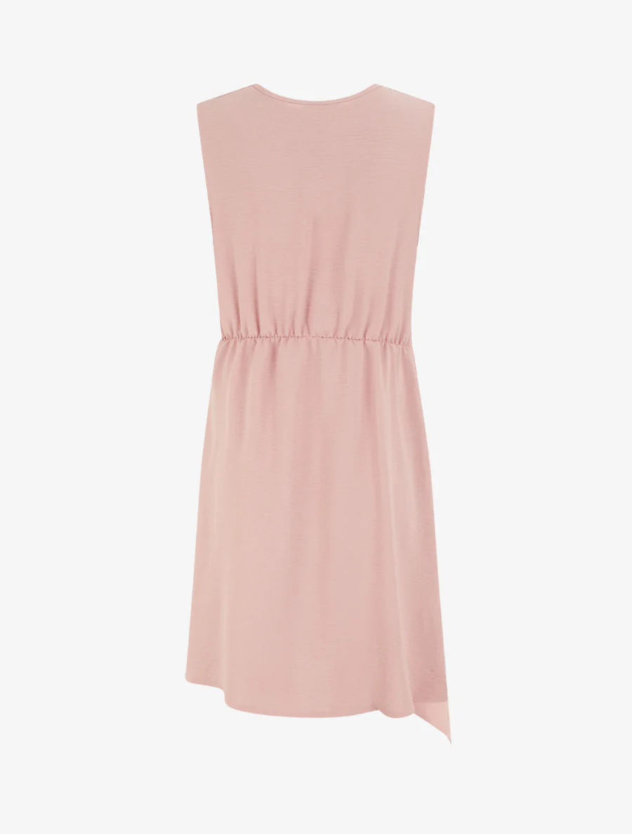 Robe sans manches style portefeuille - Rose - Image 2