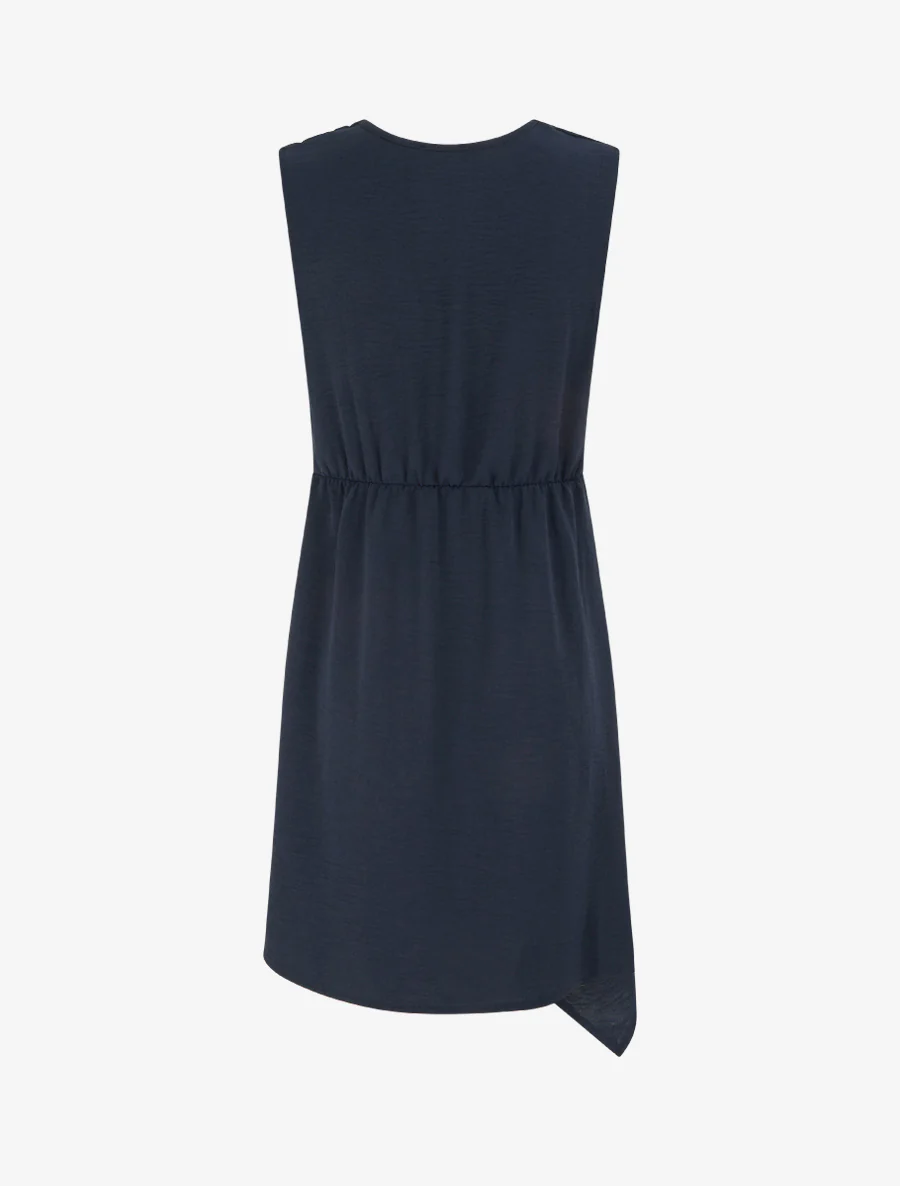 Robe sans manches style portefeuille - Marine - Image 2