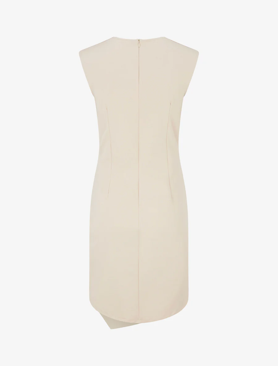 Robe sans manches unie style portefeuille - Beige - Image 2