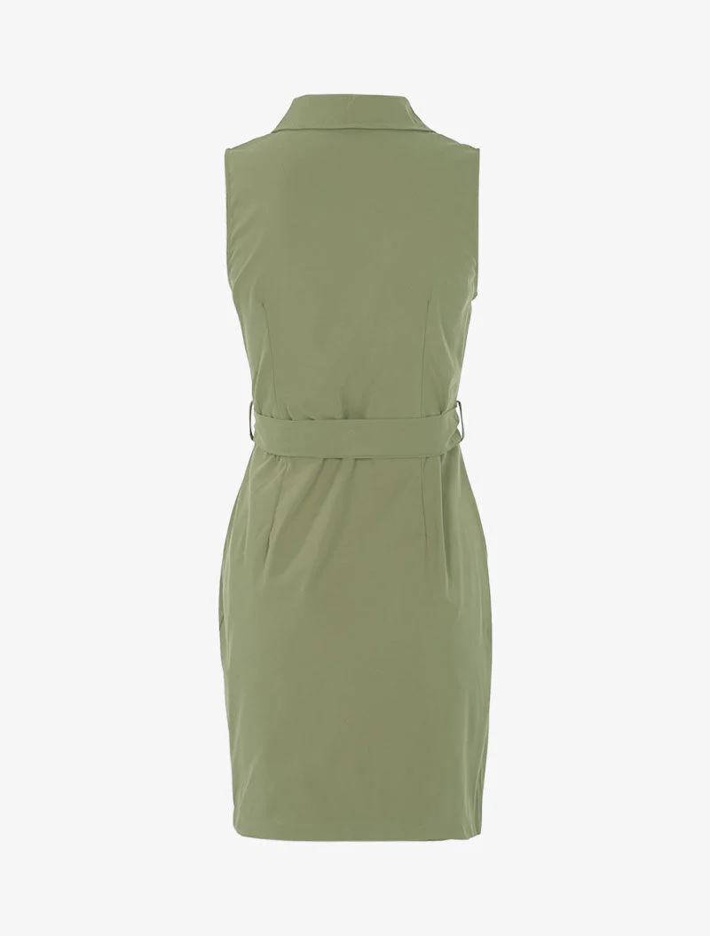 Robe sans manches zippée - kaki - Image 2