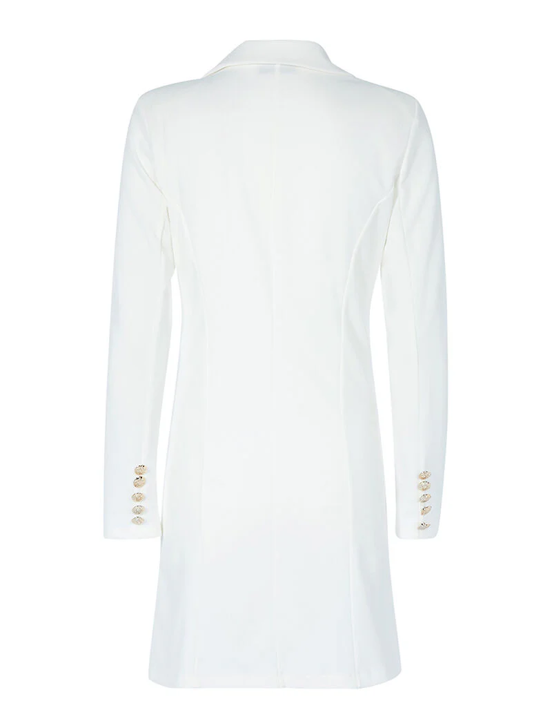 Robe style veste de tailleur - blanc - Image 2