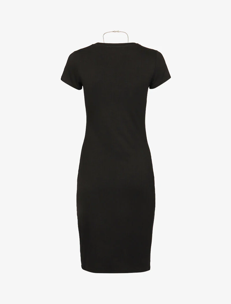 Robe t-shirt ajustée - noir - Image 2