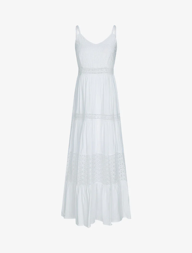 Robes à détails ajourés en crochet - blanc