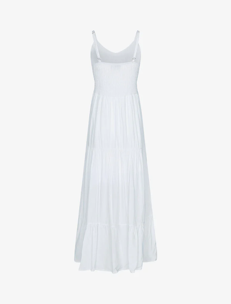 Robes à détails ajourés en crochet - blanc - Image 2