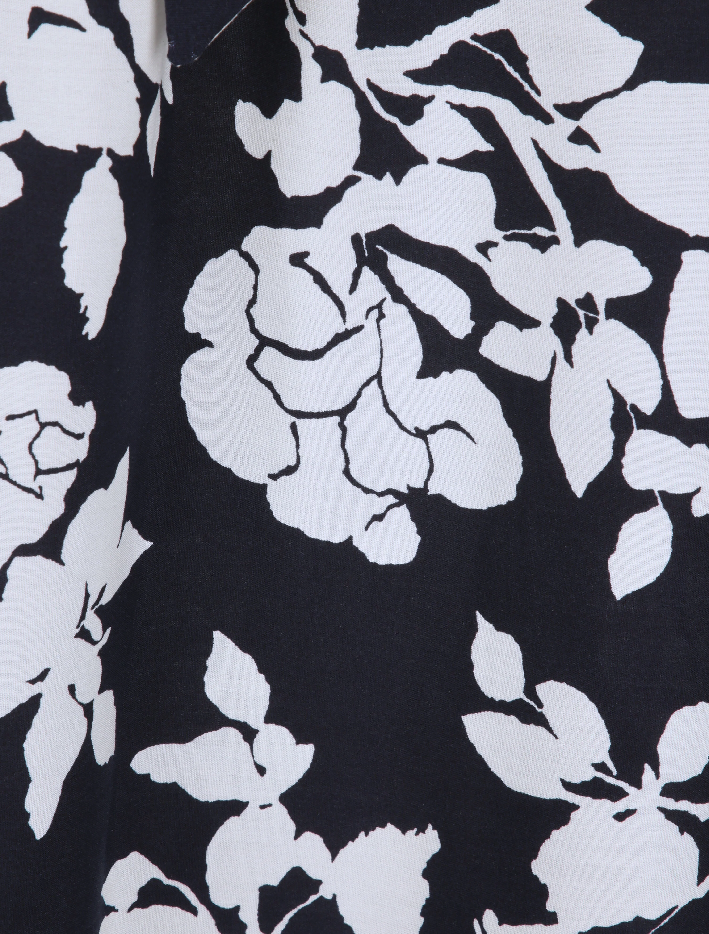 Robes longues à motifs fleurs graphiques - Marine/blanc - Image 4