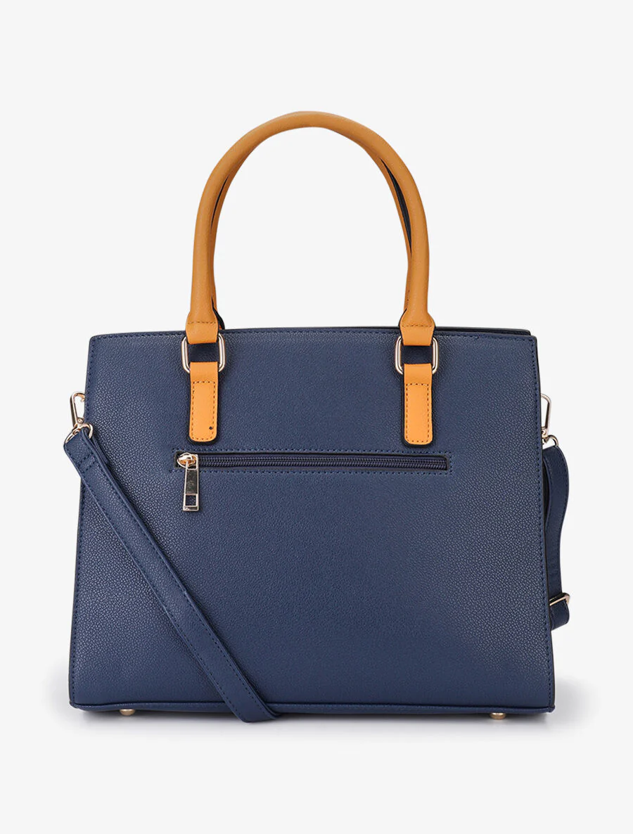 Sac à main Agathe - Marine/moutarde - Image 3
