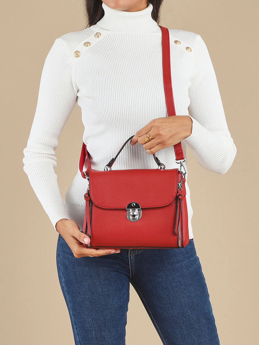 Sac à main Barbara - Rouge - Image 7