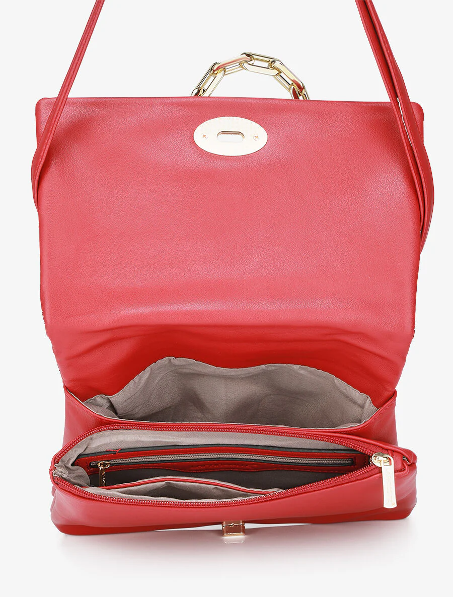 Sac à main Béatrice - Rouge - Image 6