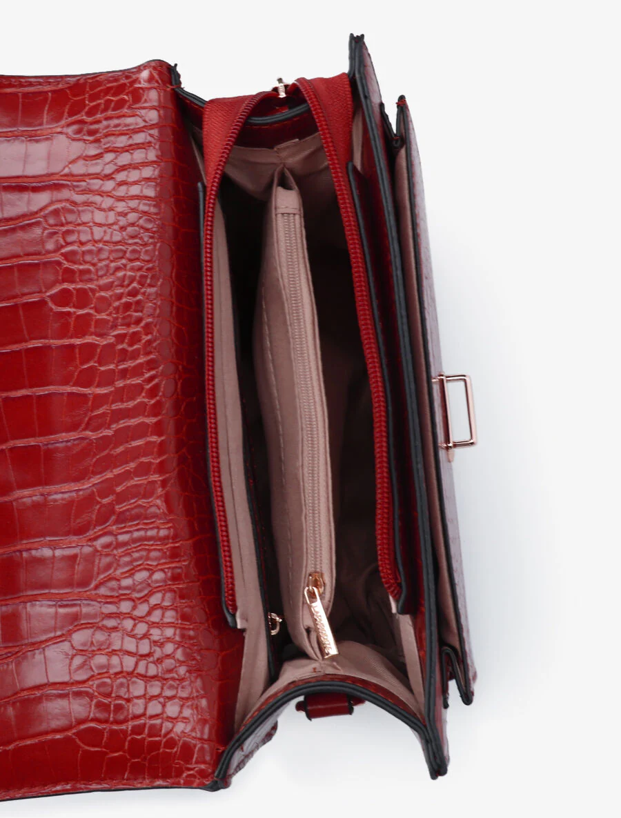 Sac à main Léo - Rouge - Image 4