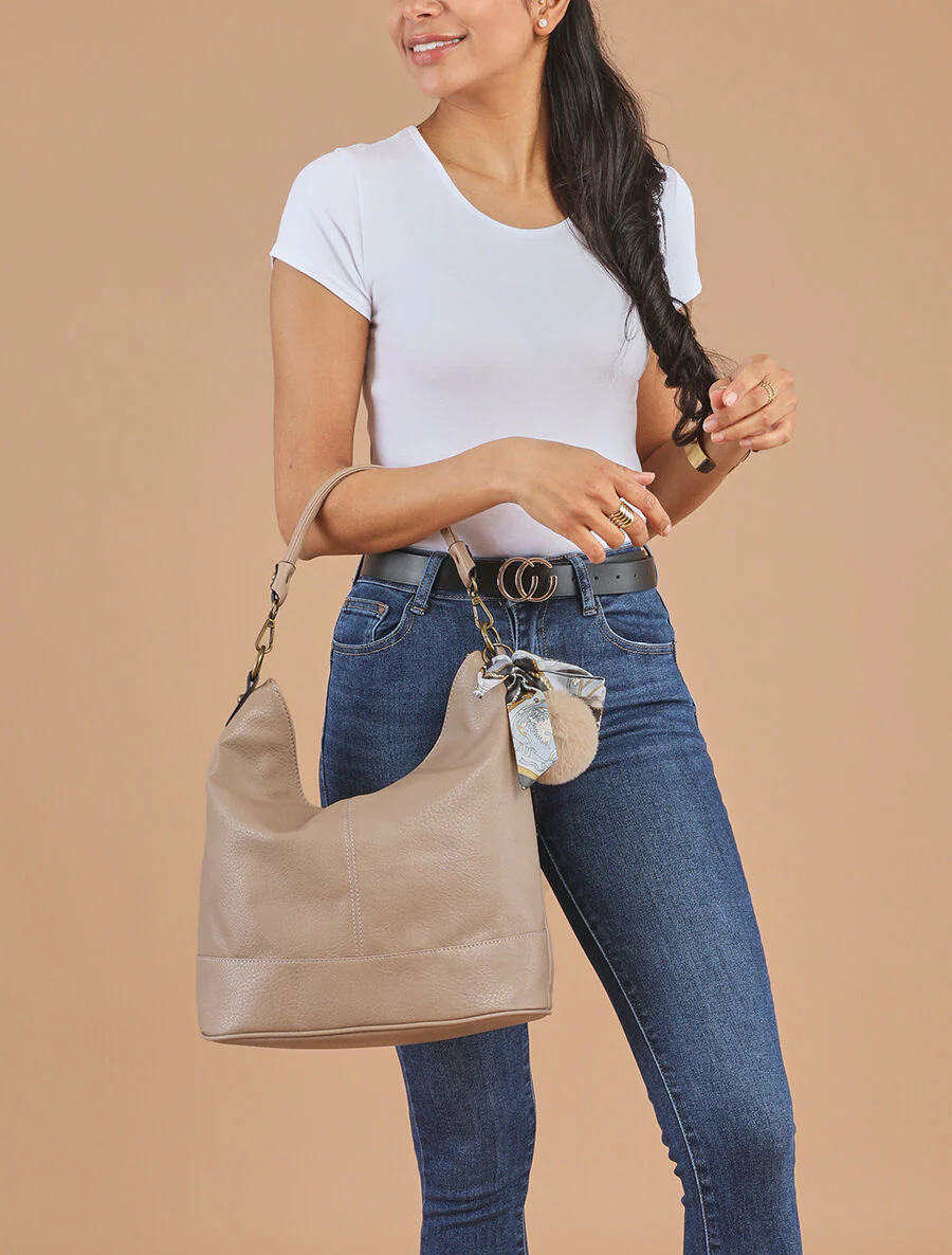 Sac à main Luna - Beige foncé - Image 5